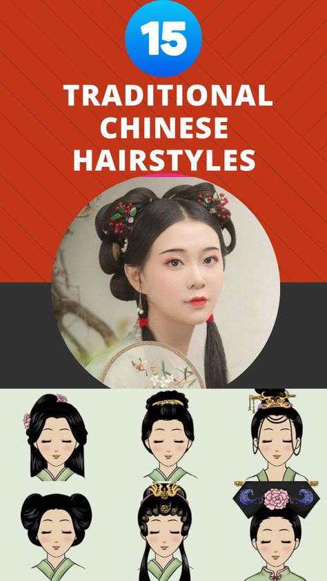 Traditional Chinese Hairstyles, Chinese Hairstyles Historical Chinese Hairstyles, Chinese Hairstyles Women, Chinese Hairstyle Traditional, Traditional Chinese Hairstyle, Chinese Hairstyles, History Of China, Historical Eras, Chinese Hairstyle, Asian Hair