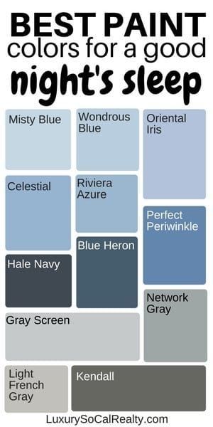 Paint Colors Bedroom//Bedroom Master//Bedroom Ideas//Bedroom Decor//Paint Color For Home//What are the best blue paint colors for a good night's sleep? by Joy Bender Luxury Real Estate Agent Compass San Diego REALTOR®️️️ #bedroomgoals #bedroomideas #bedroomdesign #bedroomdecor #paint #color Bedroom Decor Paint, Best Bedroom Colours, Color For Home, Suite Decor, Best Blue Paint Colors, Design Seed, Bedroom Colours, Colors Bedroom, Best Bedroom Colors