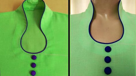 Neck Design For Blouse, Design For Blouse, Collar Kurti Design, Collar Kurti, Chudi Neck Designs, Chudidhar Neck Designs, Churidhar Neck Designs, Salwar Neck Designs, Churidar Neck Designs