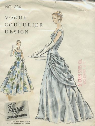 Vintage Fashion Sketches, Patron Vintage, Vintage Vogue Sewing Patterns, Vogue Vintage, Motif Vintage, Moda Retro, Vintage Dress Patterns, Vogue Sewing, Retro Mode