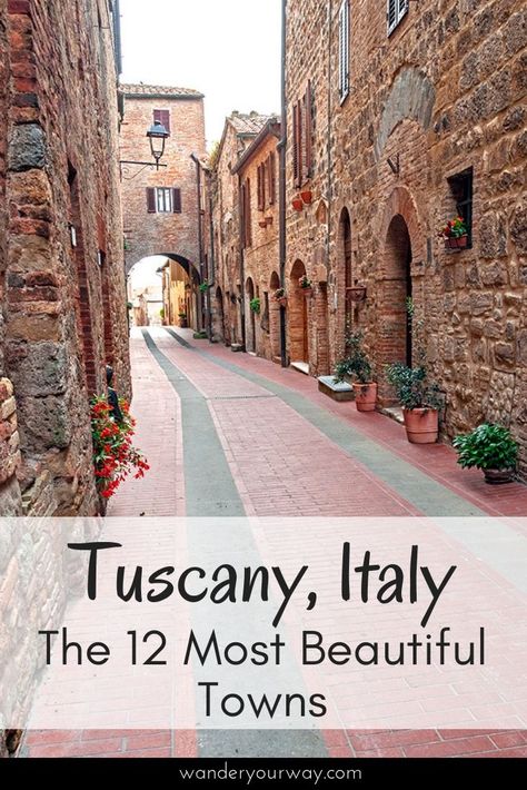 While every town in Tuscany is beautiful I do think there are those that are exceptional for certain reasons. So I've put together this list of the 12 most beautiful towns in this region of Italy. Click through to find out which ones made the list! Pontedera Italy, Vinci Italy, Tuscany Italy Travel, Tuscan Towns, Tuscany Travel, Toscana Italia, Italy Tuscany, Italy Trip, Italy Travel Tips