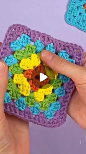 Hobbii - Yarn & Free Patterns on Instagram: "🤩 HOW to crochet a simple granny square step by step!!! 🔷🤗   Tell us: 😍 How much experience do you have with crocheting #GrannySquares? 👉 Have you crocheted hundreds upon hundreds of granny squares already, or are you new to the art of crocheting these iconic, colorful squares?  Ps... If you’re new to granny squares, we hope you’re brave enough to give it a whirl. 🥰 You can make all kinds of wonderful things with granny squares. The only limit is your imagination!  Learn much more about the iconic granny square in our blog post ➡️ Via the link in our bio! . . #hobbii #hobbiiyarn #yarn #yarnporn #yarnlove #yarnstagram #crochet #crocheting #crocheter #crochetart #slowfashion #crochetlove #crochettime #colorfulcrochet #crochetlover #crochetad Granny Square Projects Free Pattern, How To Crochet A Granny Square For Beginners, How To Crochet A Granny Square Easy, How To Granny Square Crochet, How To Make Granny Squares, How To Crochet A Granny Square, Easy Granny Square For Beginners, Granny Square Video, Hand Stretching
