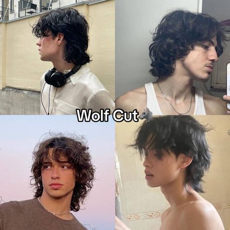 Wolf cut men’s haircut Wolf Cut Men, Long Curly Hair Men, S Haircut, Men Haircut Curly Hair, Haircut Long, Wavy Hair Men, Mens Hairstyles Thick Hair, Hair Inspiration Short, Haircuts For Wavy Hair