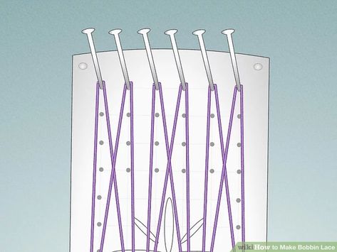 How to Make Bobbin Lace (with Pictures) - wikiHow Bobbin Lacemaking, Bobbin Lace Tutorial, Lace Weave, Bobbin Lace Patterns, Computer Paper, Storing Craft Supplies, Types Of Stitches, Thread Spools, Needle Lace