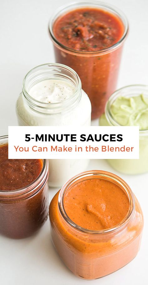 No stove required: Whip up these simple, so-good sauces right in the blender. Tuck away that saucepan. Turn off the stove. When summertime heat (or mid-evening laziness) sets in, you don’t want one more thing on your to-do list. And you definitely don’t want to cook for hours in the kitchen. But you, being the divine foodie you are, also don’t want to leave dinner undone. Or un-yummy. Fresh Juice Portable Blender Recipes, Immersion Blender Pasta Sauce, Emersion Blender Recipes, Blender Sauces, Portable Blender Recipes, Immersion Blender Recipes, Vitamix Soup, Ninja Blender Recipes, Smoothie Aesthetic