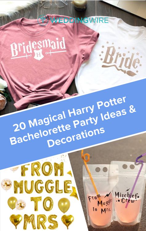 Harry Potter Bridal Party Shirts, Harry Potter Bridesmaid Shirts, Nerd Bachelorette Party, Hp Bachelorette Party, Bachelorette Harry Potter, Universal Bachelorette Party, Bachelorette Party Ideas Harry Potter, Muggle To Mrs Bachelorette, Bachelorette Harry Potter Theme