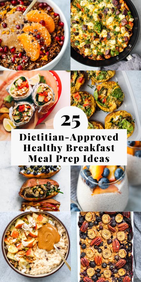 25 Healthy Breakfast Meal Prep Ideas - Walder Wellness, Dietitian (RD) Healthy Breakfast Meal Prep Ideas, Walder Wellness, Breakfast Meal Prep Ideas, Healthy Vegetarian Breakfast, Healthy Breakfast Meal Prep, Breakfast Prep, Vegetarian Meal Prep, Balanced Breakfast, Resep Diet