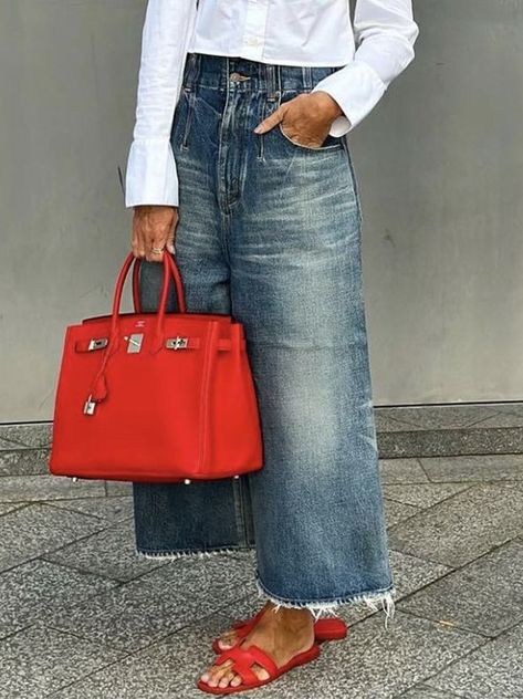 Smart Casual Jeans Outfit, Everyday Chic Outfits, Ärmelloser Pullover, Wide Leg Jeans Outfit, Celana Fashion, Casual Chic Outfits, Looks Jeans, Look Jean, Cropped Wide Leg Jeans