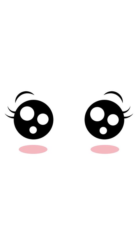 Don't you want to make someone look cute on the photos on your computer? Our cute Kawaii eyes sticker is here to help. Large and expressive eyes with sparkling highlights are perfect for adding a... Kawaii, Kawaii Eyes Drawing, Cute Kawaii Eyes, Kawaii Eyes, Heart With Eyes, Eyes Sticker, Doll Template, Google Eyes, Expressive Eyes