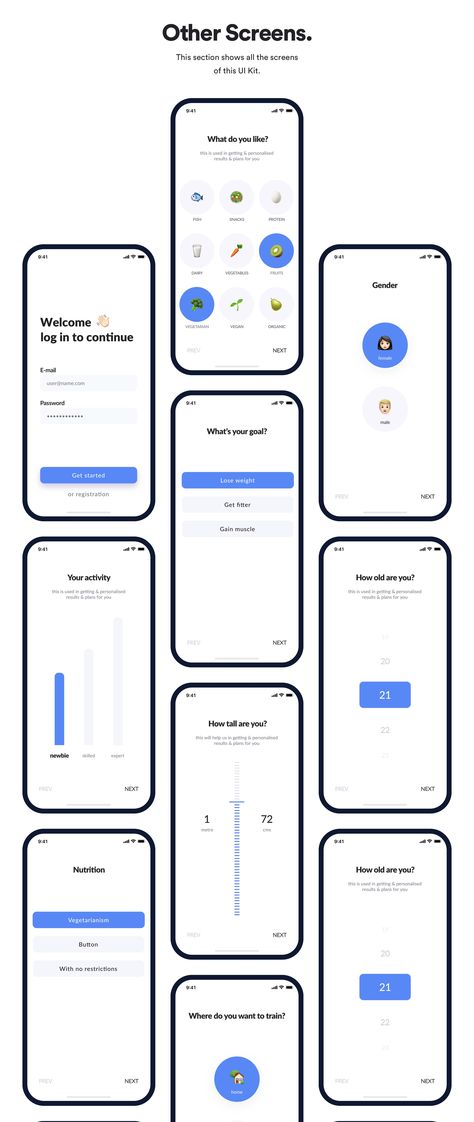 Xd Tutorial, Onboarding App, Ux Writing, Ui Design Mobile, Ui Ux 디자인, Fitness Meals, Card Ui, Ios Ui, Mobile App Design Inspiration