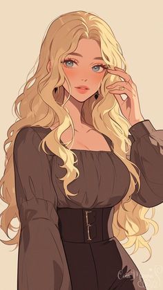 Female Oc Art Blonde, Blonde Character Pfp, Animated Hairstyles, Blonde Hair Character Design, Oc Girl Art, Blonde Profile Picture, Warrior Woman Drawing, Digital Art Guy, Hair Drawing Girl