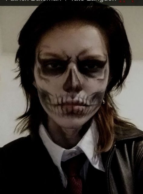 Tate Skull Makeup, Tate Skull, Tate Langdon Skull, Tate Ahs, Tate Langdon, Skull Painting, Skull Mask, Skull Makeup, Random Photos