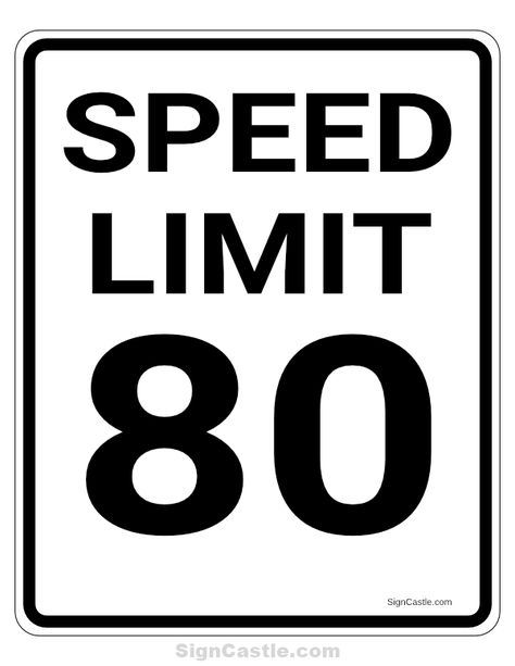 Free printable 80 MPH speed limit sign. Download it at https://signcastle.com/download/80-mph-speed-limit-sign/ Burlap Christmas Tree Decor, Speed Limit Sign, Speed Limit Signs, Danger Signs, Speed Limit, Traffic Signs, Burlap Christmas, Rock Posters, Road Signs