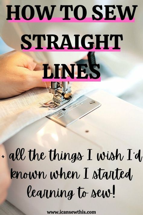 How to sew straight lines on your sewing machine - I Can Sew This Patchwork, Molde, How To Sew A Straight Line Tips, Learning To Use A Sewing Machine, Sew Straight Line Tips, Learning How To Sew For Beginners, Cool Things To Sew For Beginners, Beginners Sewing Machine Projects, Sew Straight Line