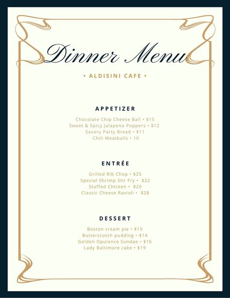 Free printable and customizable fancy menu templates | Canva Free Menu Templates, Restaurant Appetizers, Template Menu, Wonderland Decor, Printable Menu Template, Food Menu Template, Restaurant Menu Template, Simple Menu, Printable Menu