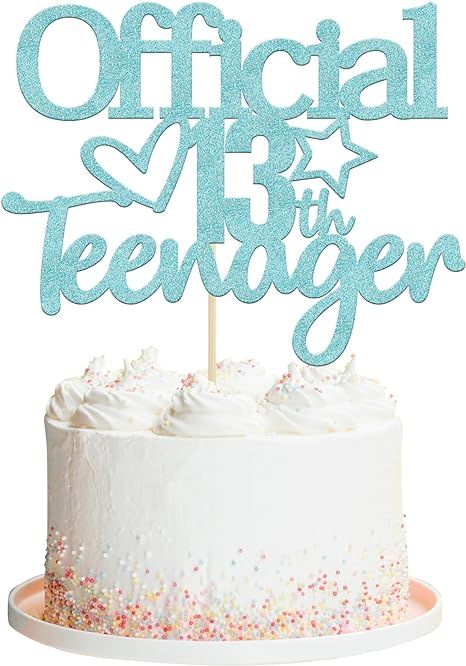 Amazon.com: Gyufise 1 Pack Official Teenager 13 Cake Topper Boys Girls Happy 13th Birthday Cake Decoration Teenager Birthday Party Supplies Cheers to 13 Years Anniversary Birthday Party Supplies Light Blue : Grocery & Gourmet Food 13 Cake Topper, 13th Birthday Cake, 13 Cake, 13 Year Girl, Teenage Birthday Party, Birthday Cake Decoration, 13 Birthday Cake, Teenager Birthday, Happy 13th Birthday