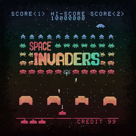 Super LikeLikes: Invader Space #spaceinvaders Tumblr, Space Invaders Art, Online Math Games, 1980s Nostalgia, Cardmaking Techniques, Fashion Design Books, Retro Graphic Design, Retro Gaming Art, Unity Games