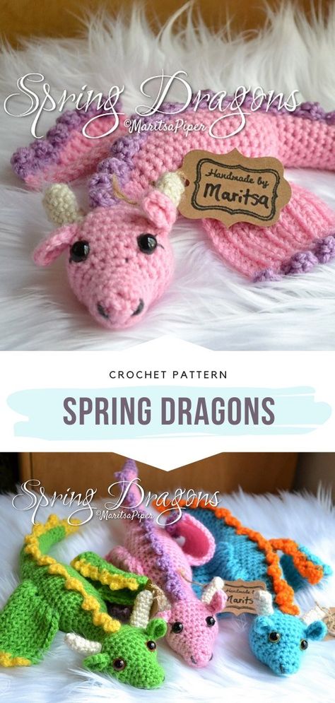 Amigurumi Dragons Free Crochet Patterns Tiamat Dragon, Crochet Dragon Pattern, Confection Au Crochet, Crotchet Patterns, Crochet Dragon, Crochet Animals Free Patterns, Crochet Design Pattern, Crochet Amigurumi Free Patterns, Crochet Amigurumi Free