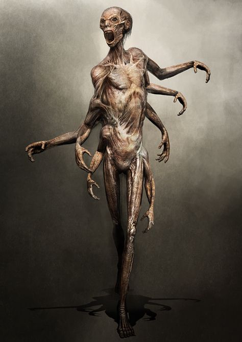 More WRATH OF THE TITANS Concept Art Surfaces Featuring Creature Designs Titans Concept Art, Wrath Of The Titans, Arte Occulta, Creepy Monster, The Titans, Horror Monsters, Cool Monsters, Monster Concept Art, Fantasy Monster