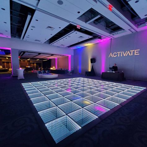 Infinity Dance Floor, Led Floor Lighting, Floor Dance, Led Dance Floor, Led Floor Lights, Dance Floor Lighting, Neon Jungle, Mirror Video, Led Stage Lights