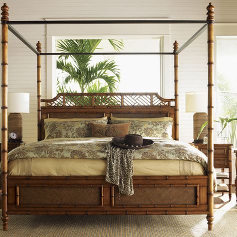 Found it at Wayfair - Island Estate West Indies Four Poster Bed British Colonial Decor West Indies, Tommy Bahama Bedroom Furniture, West Indies Bedroom, Tropical British Colonial Interiors, Tommy Bahama Bedroom, British Colonial Interiors, Tommy Bahama Furniture, West Indies Decor, Tropical British Colonial