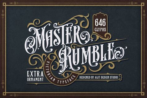 Master Rumble font is available for free download for personal use only. If you need the full version and a commercial license, you can purchase it by clicking here. Master Rumble Blackletter Font License: Personal Use Font Type: Free Format: TTF Total Files: 3 The post Master Rumble Font appeared first on FreeFontDL. Victorian Lettering, Hand Painted Signs Vintage, Victorian Fonts, Blackletter Font, Old English Font, Gothic Fonts, Font Packs, The Victorian Era, Aesthetic Fonts