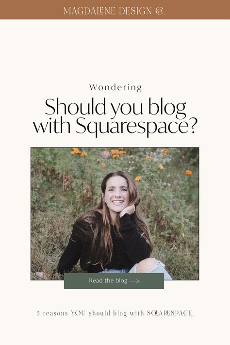 Is Squarespace a good platform for blogging? Hint: the answer is YES. 5 reasons you should use Squarespace for blogging. #squarespace #blogging #blogtemplates #bloggertemplates #blog #bloggertips #howtoblog Squarespace Shop Design, Squarespace Blog, Squarespace Web Design, Squarespace Website Design, Squarespace Website, Blogger Tips, Etsy Business, Blogger Templates, Website Design Inspiration