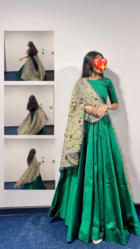 Poses In Traditional Lehenga, Insta Story For Traditional Dress, Lehenga Choli Photoshoot Poses, Traditional Wear Picture Ideas, Lehenga Instagram Story, Traditional Wear Photo Ideas, Insta Story Ideas For Traditional Look, Instagram Story Ideas For Traditional, Pics Collage Ideas