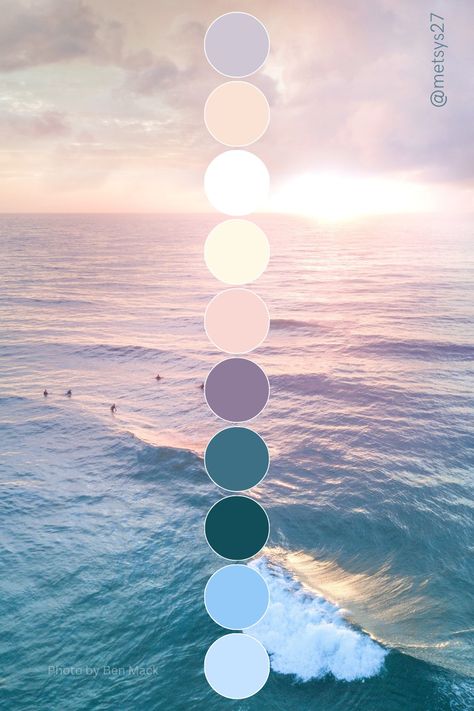 Soothing Color Pallets, Relax Bedroom Ideas Calming Colors, Beach Vibes Color Palette, Ocean Tones Colour Palettes, Pastel Ocean Color Palette, Pink Beach Color Palette, Beach Bedroom Color Palettes, Colors Of The Ocean, Serene Colour Palette