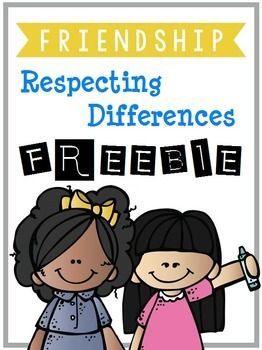 This freebie offers you several activities that will help teach students about friendship and respecting differences. Friendship: Respecting Differences-Despite Our Differences-Friendship Words-Good Friend vs. Bad Friend-Friendship Acrostic Poem-Me Too! Respecting Differences Activities, Diversity Books, Teaching Respect, Classroom Management Preschool, Friendship Lessons, Friendship Words, Friendship Activities, Friendship Skills, Social Skills For Kids