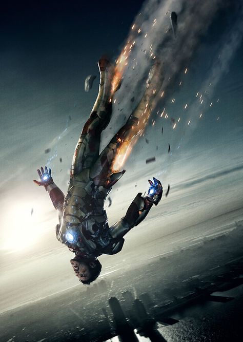 Freefall ("Iron Man 3" advance poster) Iron Man 3 Poster, New Iron Man, Iron Men, Photo Star, Iron Man Tony Stark, Iron Man 3, Story Structure, 3 Movie, Marvel Iron Man