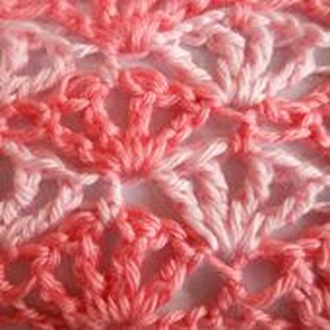 Shell Stitch Baby Blanket, Crochet Shell, Crochet Stitches Guide, Popular Crochet, Crochet Stitches Diagram, Crochet Shell Stitch, Crochet Stitches For Blankets, Crochet Stitches Free, Shell Stitch