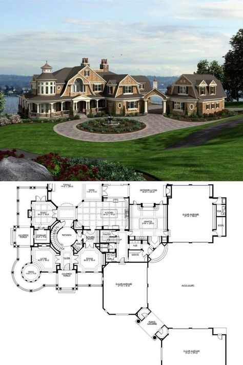 Bonus Room Floor Plan, Mansion Plans, 6 Bedroom House Plans, Room Floor Plan, Luxury Floor Plans, House Plan With Loft, Victorian House Plans, Cottage Floor Plans, House Plans Mansion