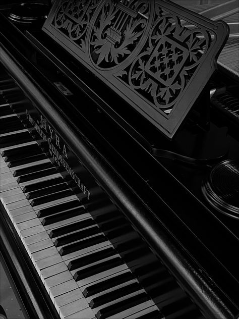 Black Grand Piano Aesthetic, Pianos, Piano Black Aesthetic, Black And White Piano Aesthetic, Black Piano Aesthetic, Piano Black And White, Aesthetic Piano, Kiss Quotient, Black And White Piano
