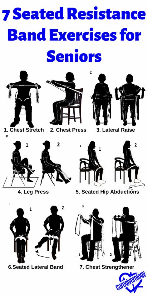 Seated Resistance Band Exercises, Seated Exercises, Yoga For Seniors, Band Exercises, Chair Exercises, Resistance Band Workout, Easy Yoga Workouts, Balance Exercises, Resistance Band Exercises