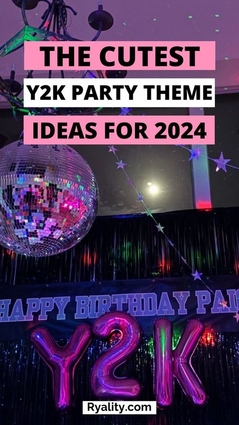 This is the best list of Y2K party decor ideas I've seen! Y2k Party Theme Ideas, Early 2000 Party Theme, 2000s Party Theme Decorations, Early 2000s Party Theme, Early 2000s Party Theme Decorations, 2000 Party Theme Early 2000s, 2000s Candy, Y2k Party Ideas, Y2k Party Theme