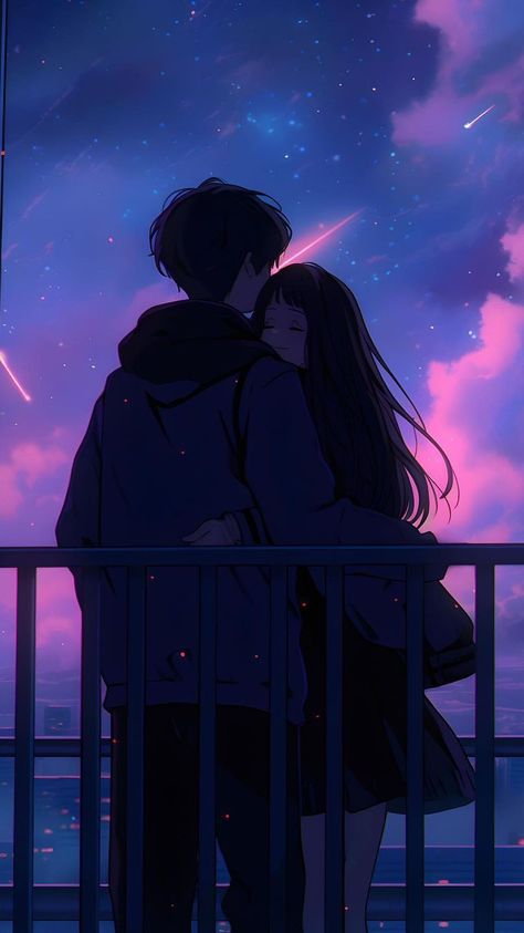 The Moon Tonight, Looking At The Stars, I Will Wait, Love Meme, Love Couple Wallpaper, Romantic Wallpaper, Cosplay Kawaii, Night Sky Stars