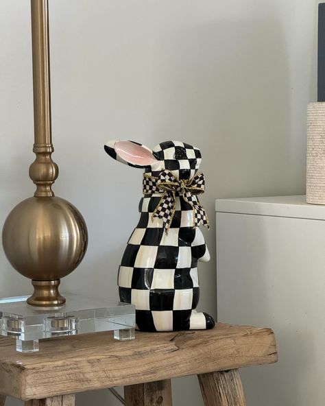 Mackenzie Childs, Easter, bunny, checkered, ribbon, bow, interior design, home, decor, style, aesthetic Easter, Mackenzie Childs Aesthetic, Style Aesthetic, March 27, Mackenzie Childs, Ribbon Bow, Design Home, Easter Bunny, Ribbon