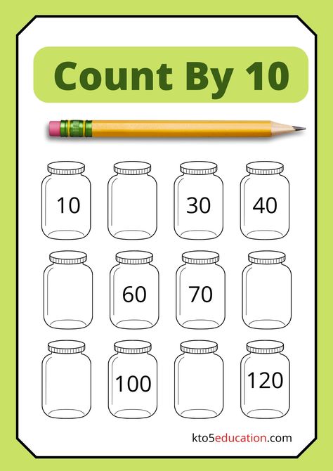 Count By 10s Worksheet, Count By 10s, Skip Counting By 5, Skip Counting Worksheets, Kindergarten Math Worksheets Addition, Counting By 10, Counting By 5's, Homeschool Worksheets, Toddler Homeschool