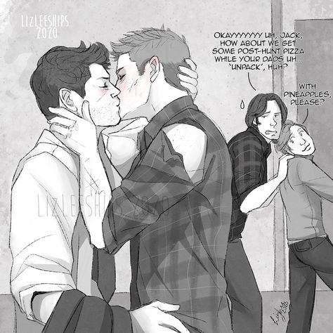 Destiel Headcanon, Castiel Fanart, Supernatural Comic, Supernatural Ships, Destiel Fanart, Castiel Supernatural, Supernatural Fan Art, Supernatural Art, Supernatural Pictures