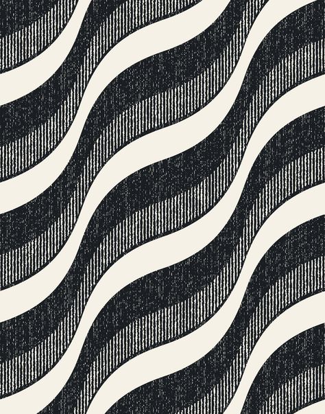 Retro Wave Wallpaper, Black And White Illusions, Wave Wallpaper, Retro Wave, Graphic Motif, Lines Wallpaper, Monochrome Pattern, Waves Wallpaper, Black And White Lines