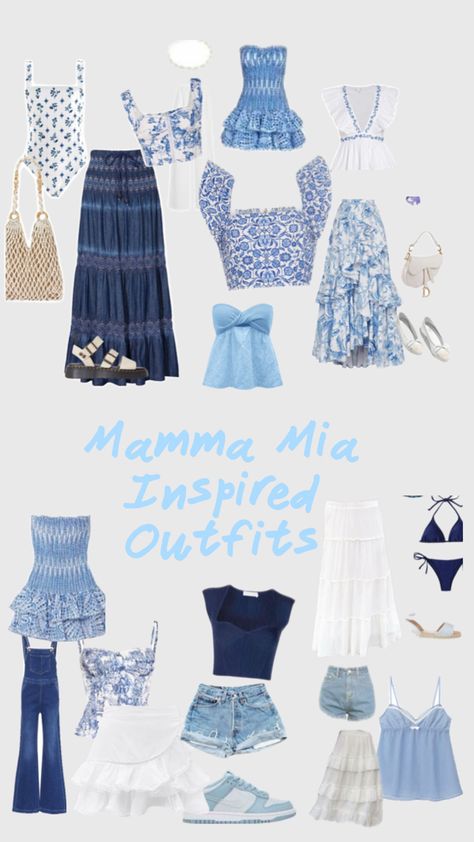 Couture, Mamma Mia Birthday Outfit Ideas, Mamma Mia Wardrobe, Mama Mia Themed Bachelorette Party Outfits, Mama Mia Picnic, Mamma Mia Winter Outfits, Mamma Mia Themed Party Outfit, Mama Mia Birthday Theme Outfit, Aesthetic Modest Outfits Summer