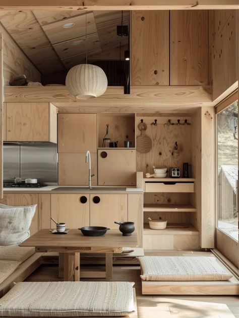 8 Japanese Tiny House Inspirations - TastyInteriors Zen Tiny House, Japanese Style Small House, Japan Inspired Home, Tiny House Japanese Style, Japan Tiny House, Glamping Structures, Tiny House Desk, Tiny Cabin Living, Tiny Japanese Apartment