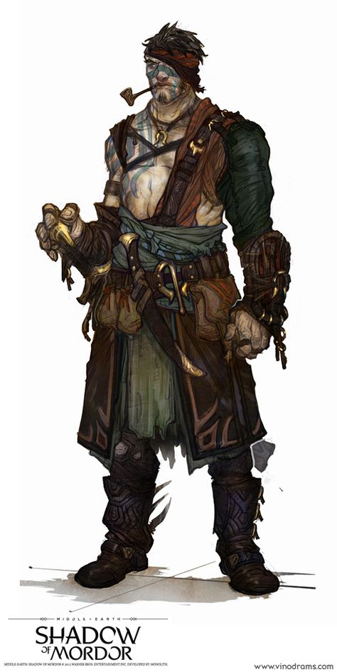 Vinod Rams, Npc Dnd, Shadow Of Mordor, Pathfinder Character, Arte Steampunk, Pirate Art, Dungeons And Dragons Characters, Dnd Art, Male Man