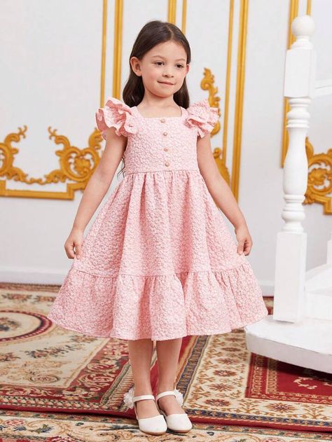 Simple Dress Styles, Summer Boho Dress, Kids Summer Dresses, Kids Party Wear Dresses, Kids Dress Collection, Girls Clothes Patterns, Shein Kids, Kids Dress Wear, Kids Dress Patterns