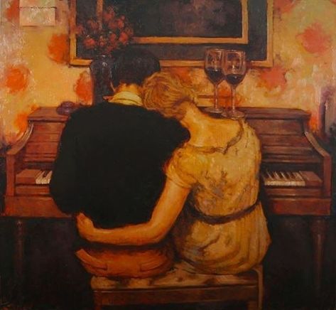 pianoforte on Instagram: “By Joseph Lorusso Fb.com/piano.music.page #piano #pianoforte #pianist #musica #classical #klavier #pianisti #concert #art #musique #musik…” Charles Bukowski, Joseph Lorusso, Kansas City Art Institute, Kansas City Art, You Are My Moon, Popular Paintings, Romantic Paintings, Southwest Art, Romantic Art