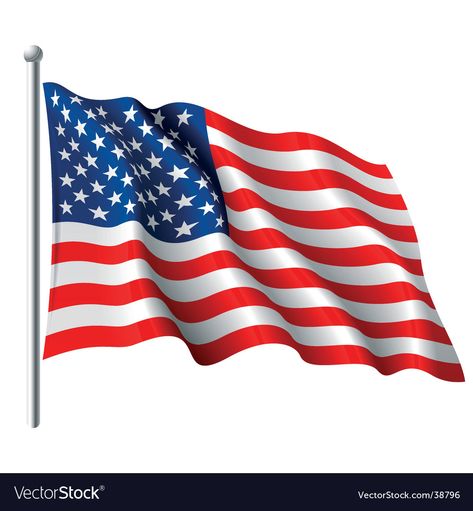 American flag Royalty Free Vector Image - VectorStock American Flag Clip Art, American Flag Drawing, American Flag Images, American Flag Pictures, Flying Flag, American Flag Waving, Fly Drawing, American Flag Photos, Flag Drawing