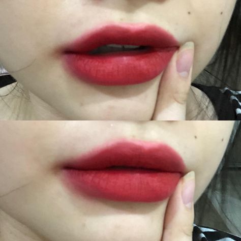 no crisp lines on these lips smudged red lip of the day #makeup #beauty Natural Red Lips Aesthetic, Smudged Red Lipstick, Smudged Lipstick Aesthetic, Small Lips Makeup, Red Lips Aesthetic, Small Lips Aesthetic, Natural Red Lips, Twilight Makeup, Overlined Lips