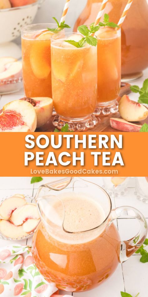 Drinks For Potluck Parties, Fresh Peach Drinks Non Alcoholic, Flavored Teas Homemade, Unique Peach Recipes, Refresher Drinks Recipes, Drinks To Sell At Farmers Market, Yummy Tea Recipes, Dulse Recipes, Ice Tea Peach