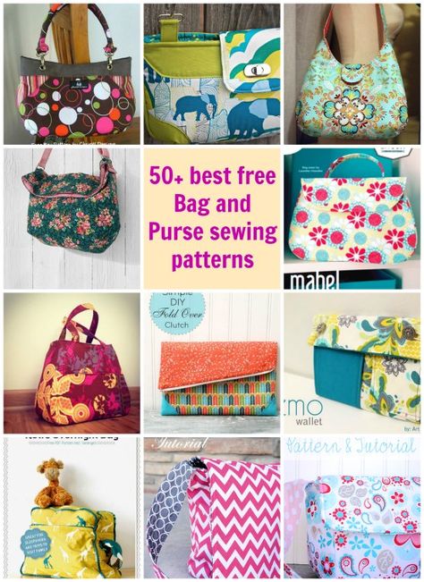 I totally agree - these are 50 of the best free bag and purse patterns.  I'll never be able to sew them all! Sew Ins, Diy Purses And Bags, Diy Sac Pochette, Tote Bag Pattern Free, Purse Sewing Patterns, Diy Sac, Diy Bags Purses, Sewing Purses, Diy Purse